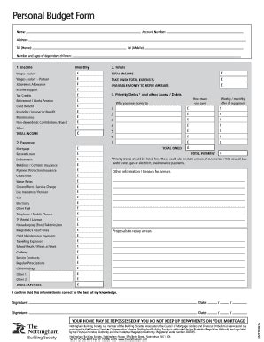 11+ Free Editable Home Budget Templates in MS Word [DOC] | pdfFiller