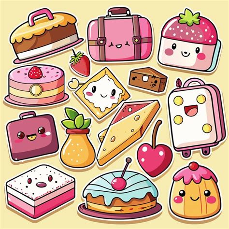 Cute monster stickers with big eyes smiles | Premium AI-generated vector