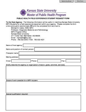 Fillable Online k-state Student_request_form.. - Kansas State ...