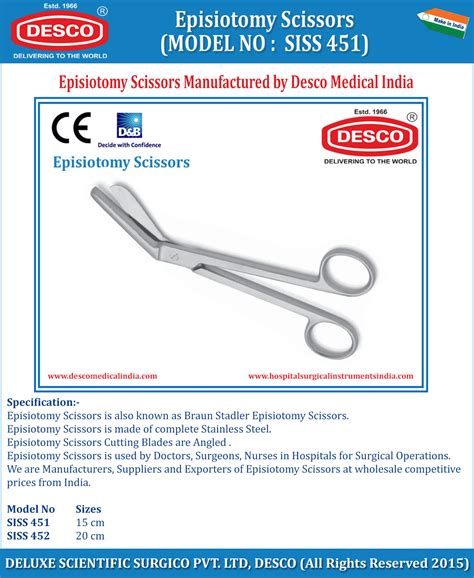 Episiotomy Scissors | Manufacturer, Exporter & Supplier | DESCO