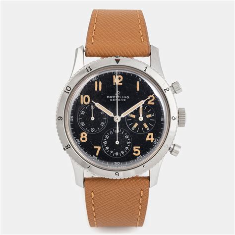 Breitling, Geneve, 765 AVI, "All Black Radium Dial", kronograf, ca 1962 ...