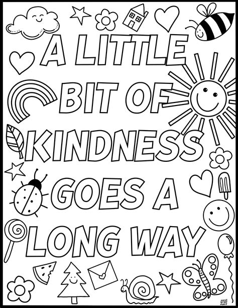 Kindness Coloring Pages Printable [2025]