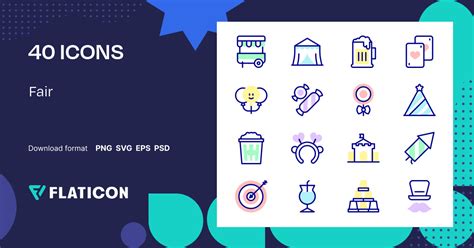 Fair Icon Pack | Lineal color | 40 .SVG Icons