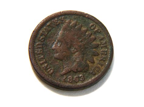 1863 Copper Nickel Indian Head Cent - For Sale, Buy Now Online - Item ...