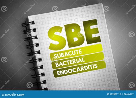 SBE - Subacute Bacterial Endocarditis Acronym Royalty-Free Stock ...