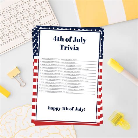 Free Printable 4Th Of July Trivia Questions And Answers - Printable And ...