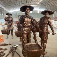 广西玻璃钢农民人物雕塑 玻璃钢劳动情景人物雕塑定制价格 - 推发网