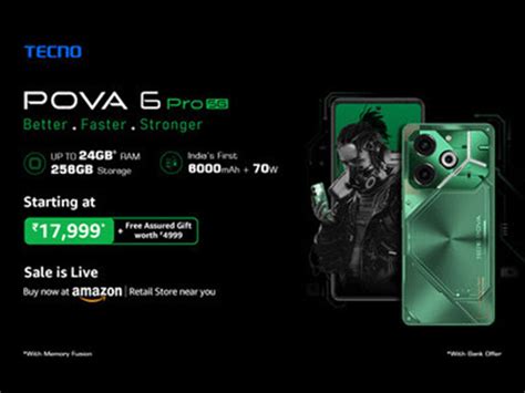 The most-hyped smartphone POVA 6 Pro 5G with 24GB RAM + 256GB ROM to go ...
