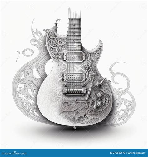 Pencil Drawing Electric Guitar, Concert Instrument, Electric Guitar ...