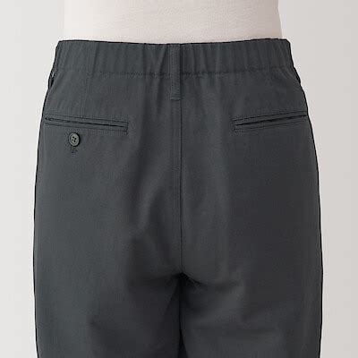 Women's Chino Tucked wide pants Inseam long | MUJI