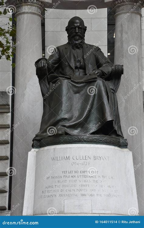 William Cullen Bryant Memorial Statue in Bryant Park, in New York Stock ...