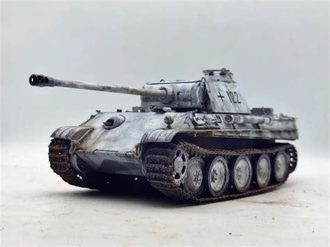 1:35 WWII German Panther G Tank Winter Camouflage Built Model ...