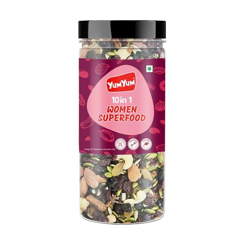 YUM YUM 10 in 1 Women Superfood 250g | Trail Mix | Dried Fruits, Nuts ...