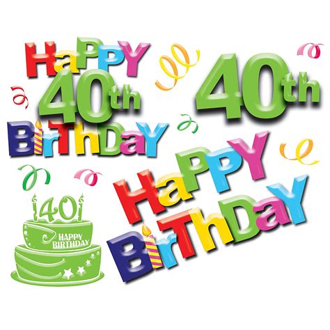 Happy 40th Birthday Images For Him - ClipArt Best
