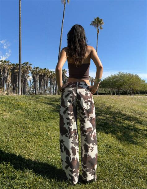Animal print barrel trousers - BSK Teen | Bershka
