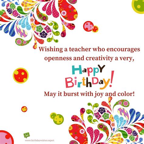 Happy Birthday Card For Teacher Printable