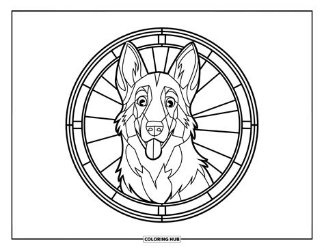 German Shepherd Coloring Pages For Adults