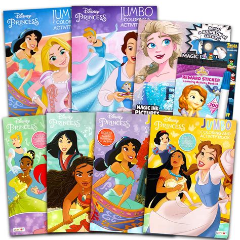 Disney Princess Coloring Book Set For Kids Bundle With Activities ...