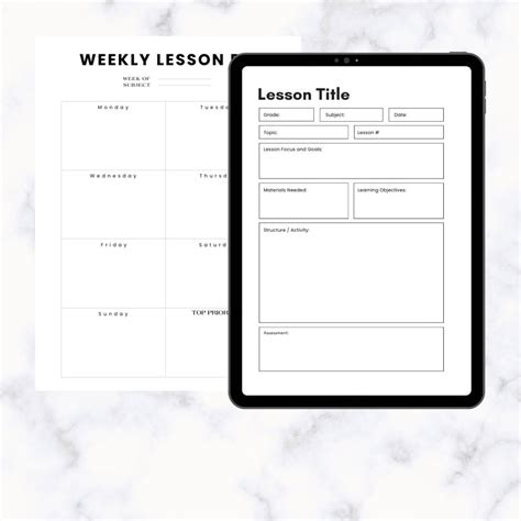 EDITABLE Lesson Plan Template Template, Digital Lesson Planner, Weekly ...