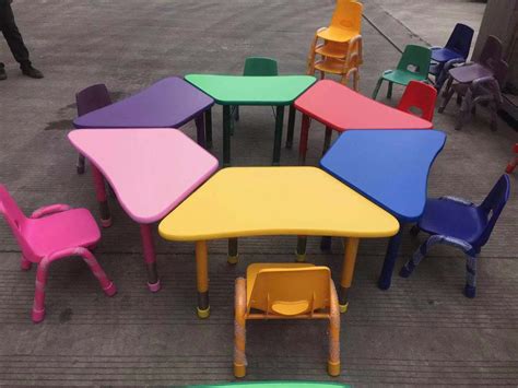 Colorful Kindergarten Table and Chairs Set