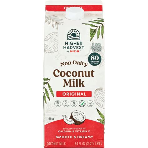 Higher Harvest by H-E-B Non-Dairy Original Coconut Milk - Shop Milk at ...