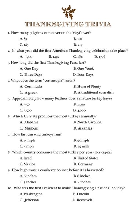 Kids Trivia Questions And Answers - 6 Free PDF Printables | Printablee