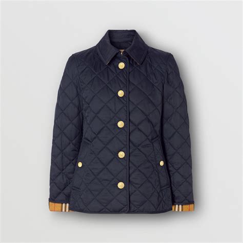 Diamond Quilted Jacket in Navy - Women | Burberry United States