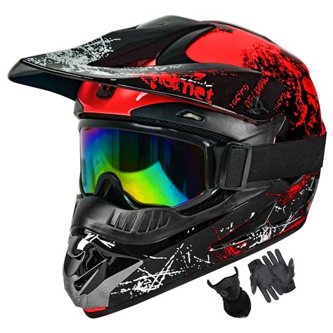 SPARK Dirt Bike Helmets Kids Motorcycle Helmet Youth ATV Motocross Full ...