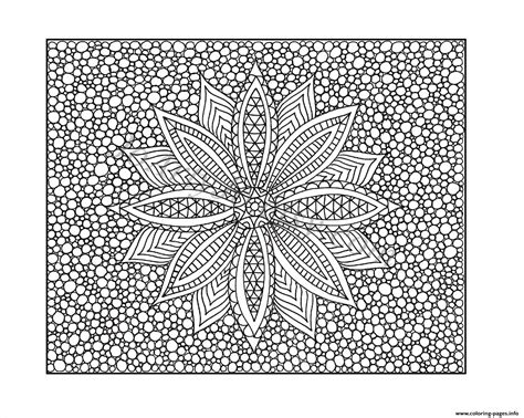 Free Printable Flower Difficult Adult Color Coloring Pages Printable