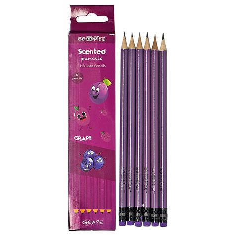 Scented Pencil (Grape) | Sweet Grape Fragrance | With Eraser Top – Scoobies