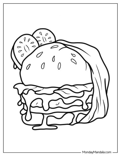 20 Burger Coloring Pages (Free PDF Printables)