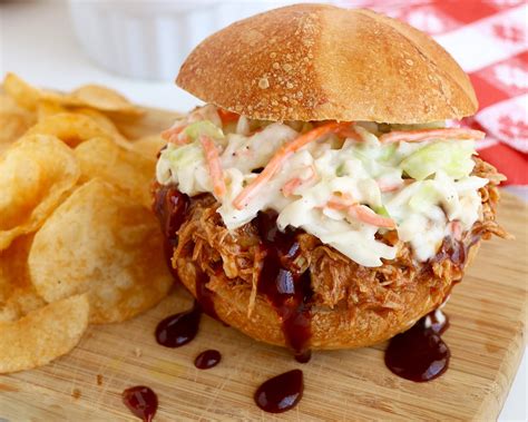Shredded BBQ Chicken Sandwiches - The Lindsay Ann