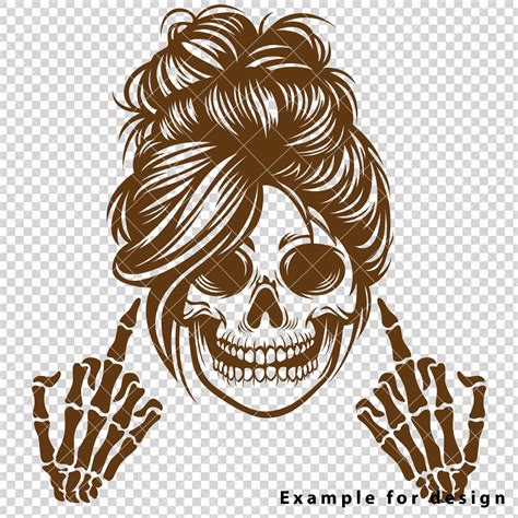 Skeleton Middle Finger SVG PNG, Woman Skeleton, Skull Middle Finger Svg ...