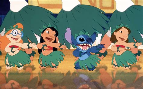 Download Lilo Stitch Hula Dancing Wallpaper | Wallpapers.com
