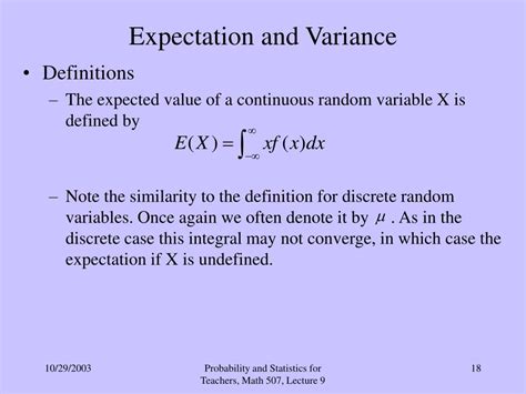 Image result for Expectation of Continuous Random Variable