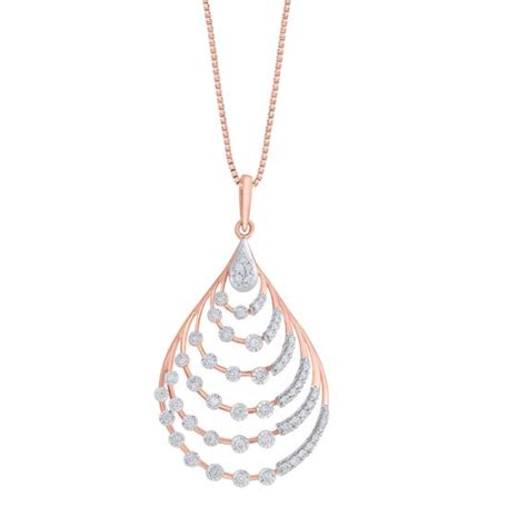 Buy Teardrop Design Rose Gold Pendant Online | ORRA
