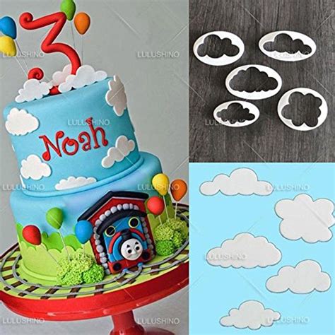 Buy RVS 5 Pcs Cloud Plastic Cake/Cookie/Buscuit Cutter Mold Fondant ...