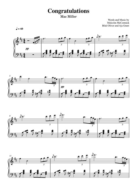 Congratulations by Mac Miller Sheet Music - Meta-chords