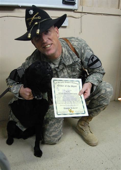 Combat stress control Soldier, working dog inducted into Order of Spur ...