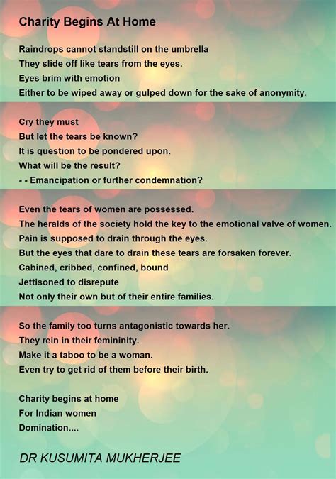 Quotes On Charity Begins At Home Charity Begins At Home But Home Is