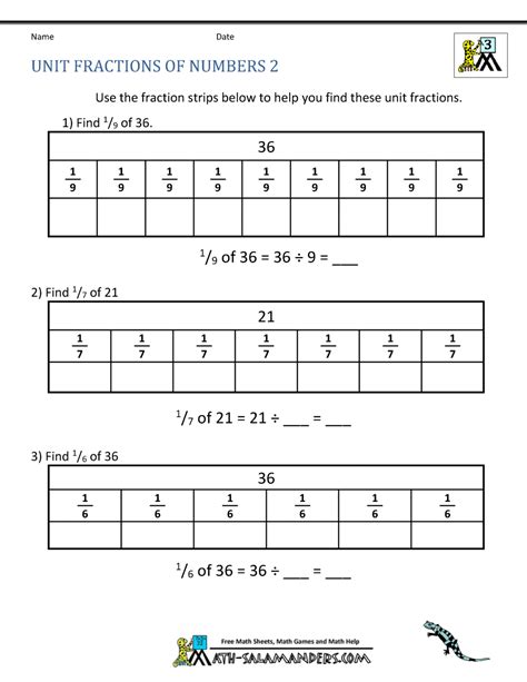 Image result for Fractions of Numbers Worksheets