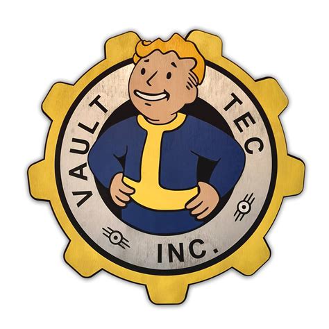 Vault Tec Logo - Fallout 4 Vault boy - Wood wall decoration | Vault boy ...