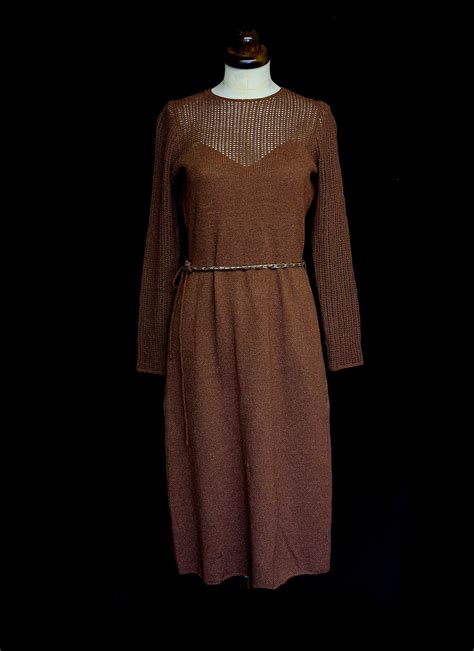 Vintage 1970s Brown Knit Dress – ALEXANDRAKING