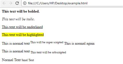 Image result for Multiple Formatting HTML