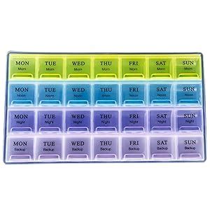 Homesoul Pill Medicine Organizer Reminder Storage Box 7-Day Medicine ...