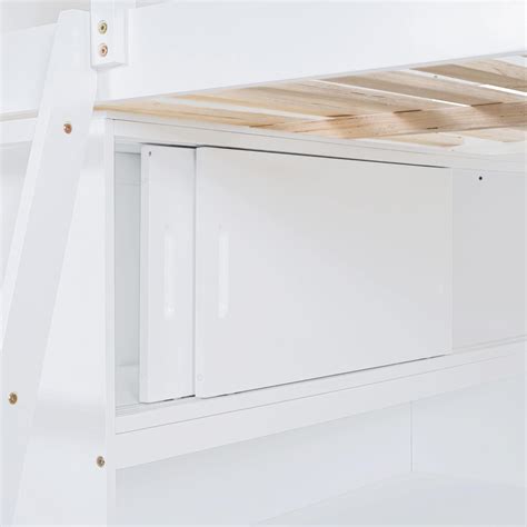 Merax Full Size Loft Bed, Wood Full Loft Bed Frame India | Ubuy