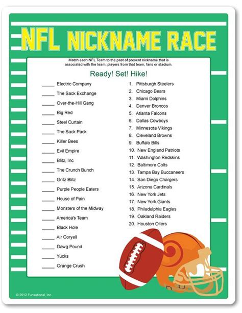football nicknames