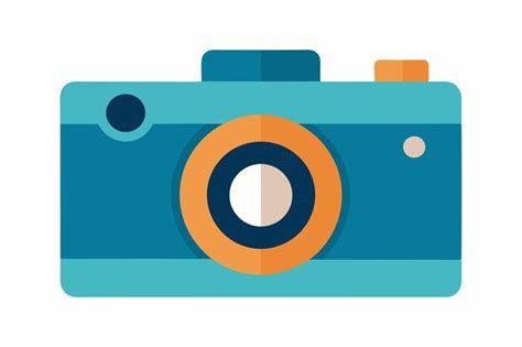 Camera flat style vector on white background | Premium AI-generated vector