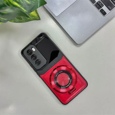 Oppo Reno12 Pro 5G Original Luxury Leather Lens Magnifier Ring Stand C ...