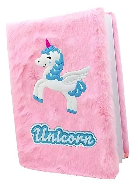 Royal Turtle Large A5 Size Unicorn Fur Diary for School Kids | Furry ...
